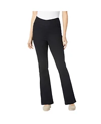 Woman Within Women's Flex-Fit Pull-On Bootcut Gap-Free Stretch Denim Jeans