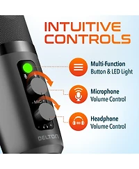 Delton U3000 Usb Microphone, Condenser Mic with Rgb Lights (DRU3000)