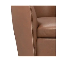 Parker Living Vintage Whiskey 100% Italian Leather Swivel Club Chair Two Pack