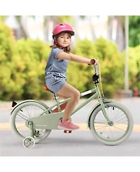 Hongge Kids Bike with Adjustable Handlebar and Saddle Green-18 Inches