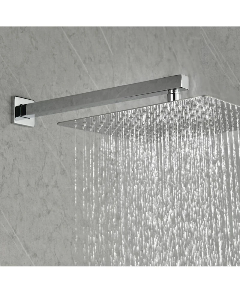Rainsken Shower Set System Bathroom Luxury Rain Mixer Shower Combo Set Wall Mounted Rainfall Shower Head Faucet