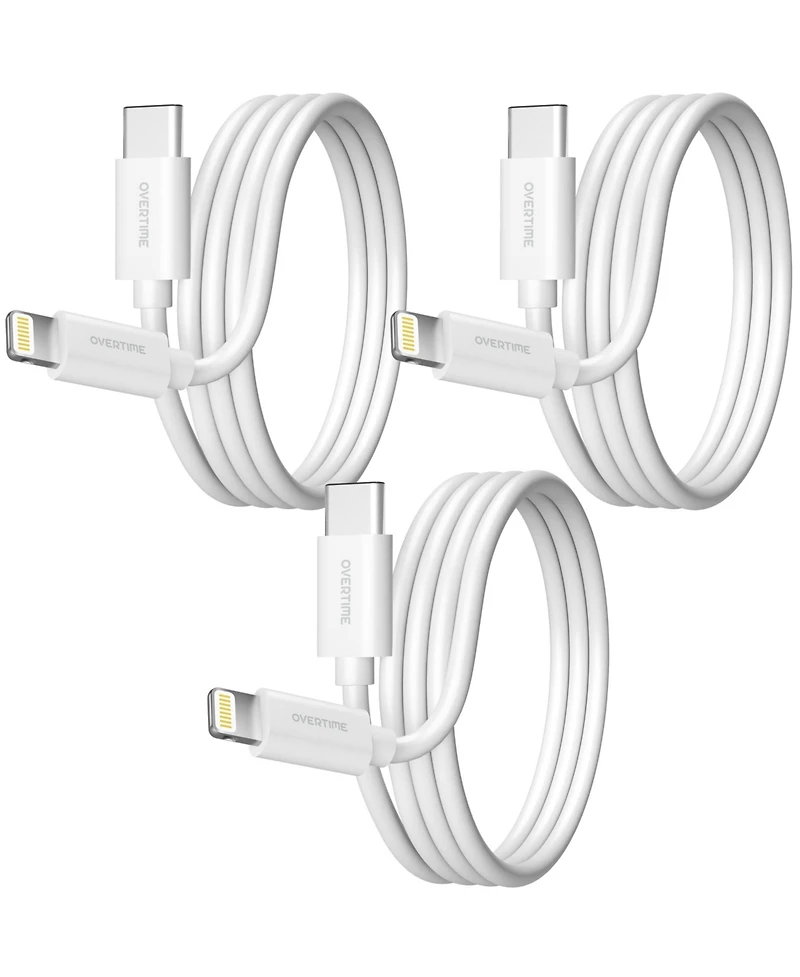 Overtime Mfi Certified Usb C to Lightning 6ft Cable, Fast Charging (OTDCIPUSBTC6WHX3)
