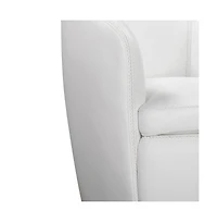 Parker Living Snow 100% Italian Leather Swivel Club Chair