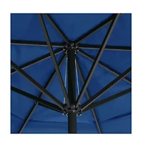 vidaXL Garden Parasol Azure Blue Polyester with Pa coating Large