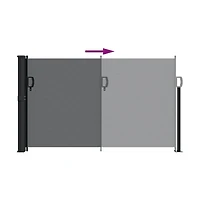 vidaXL Retractable Side Awning Black