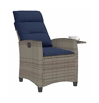vidaXL Reclining Garden Chair Grey