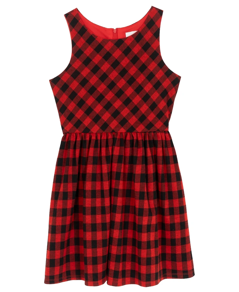 Rare Editions Girls 7-16 2-Piece Plaid Coat and Dress Set