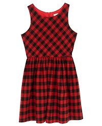 Rare Editions Girls 7-16 2-Piece Plaid Coat and Dress Set