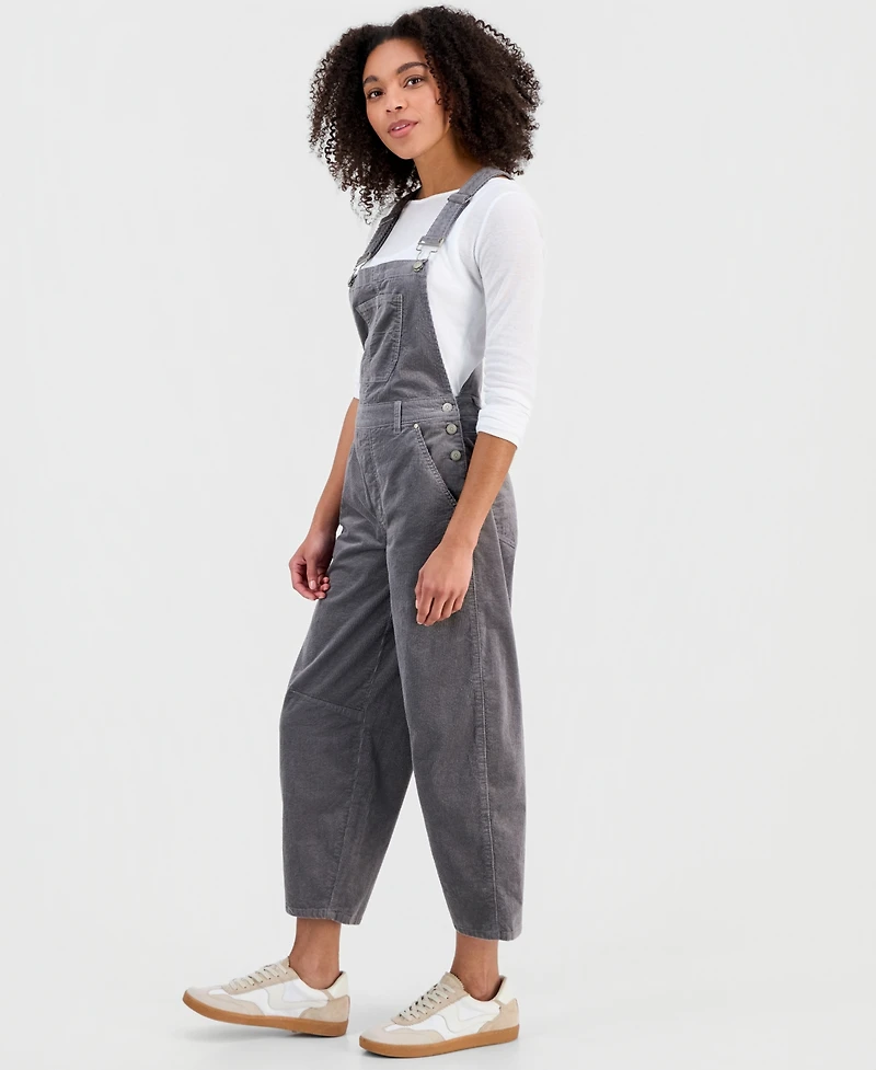 And Now This Women's Corduroy Barrel-Leg Overalls, Macy's Exclusive