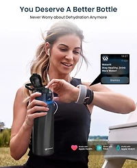 WaterH 24 oz. Insulated Smart Water Bottle with Hydration Tracking