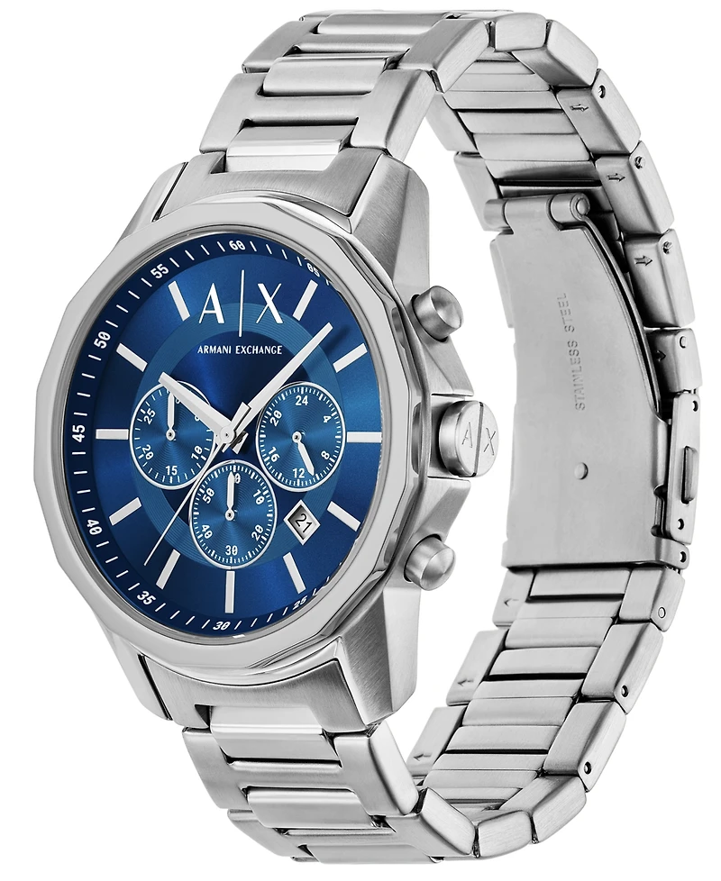 Armani Exchange Men's Chronograph Stainless Steel Gift Set, 44mm