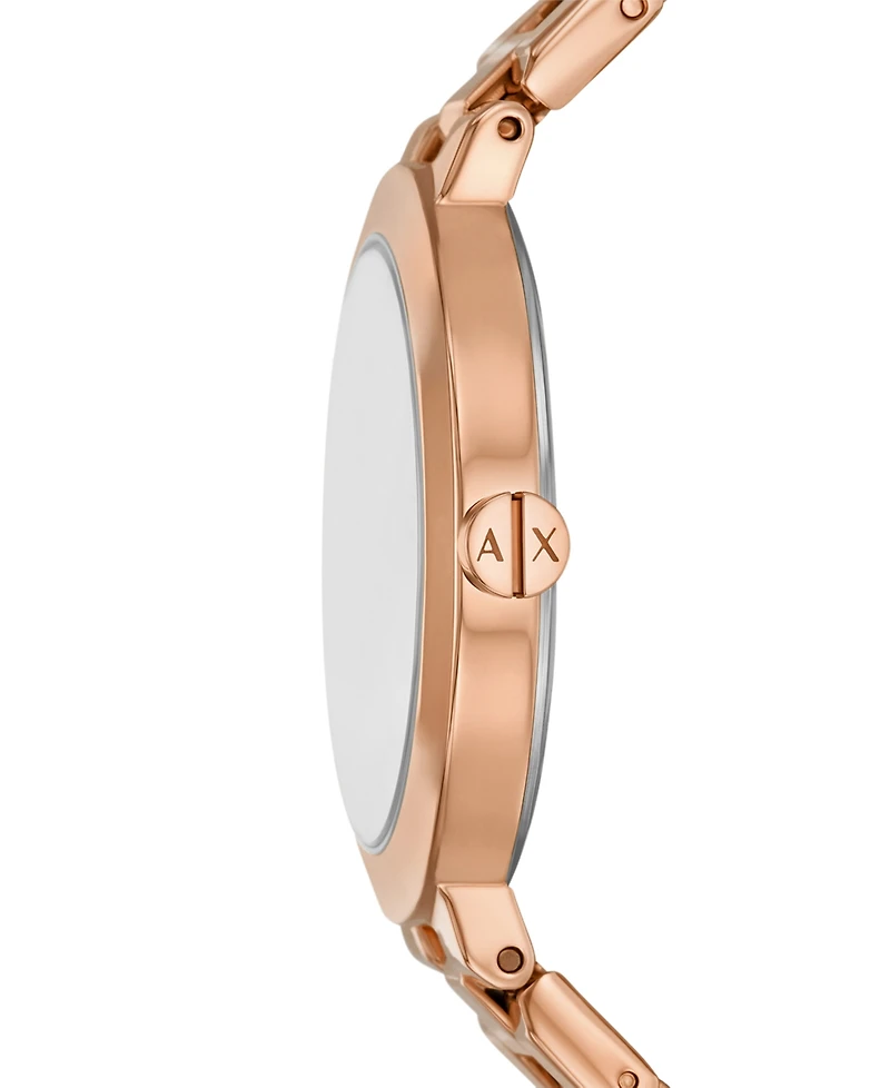 Armani Exchange Women's Two-Hand Rose Gold-Tone Stainless Steel Gift Set, 36mm