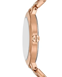 Armani Exchange Women's Two-Hand Rose Gold-Tone Stainless Steel Gift Set, 36mm