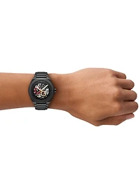 Armani Exchange Men's Sync Automatic Black Stainless Steel Watch, 44mm