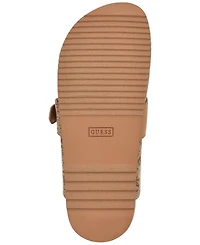 Guess Womens Galavanta Buckle Slip-On Flat Clogs
