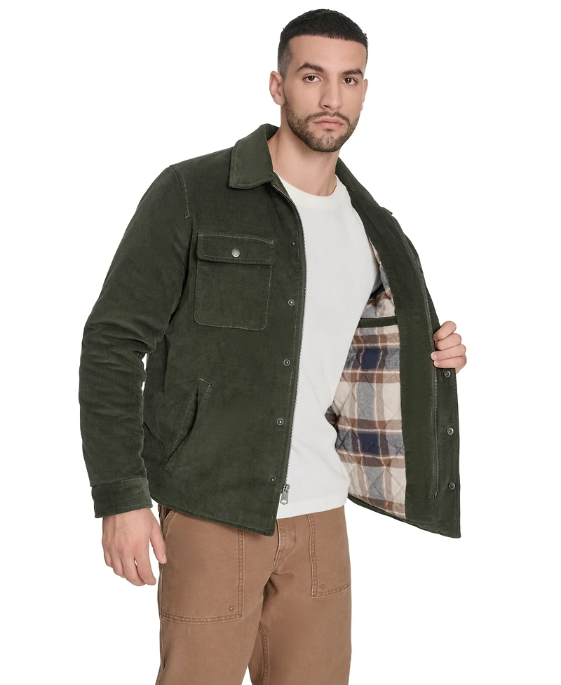 Levi's Men's Corduroy Plaid Lining Shirt Jacket