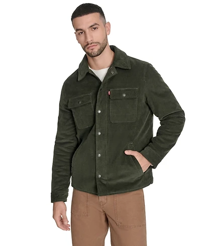 Levi's Men's Corduroy Plaid Lining Shirt Jacket