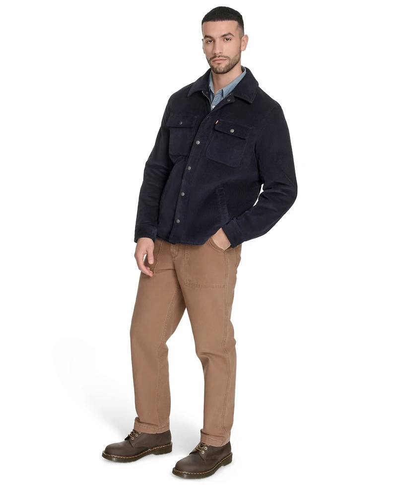 Levi's Men's Corduroy Plaid Lining Shirt Jacket