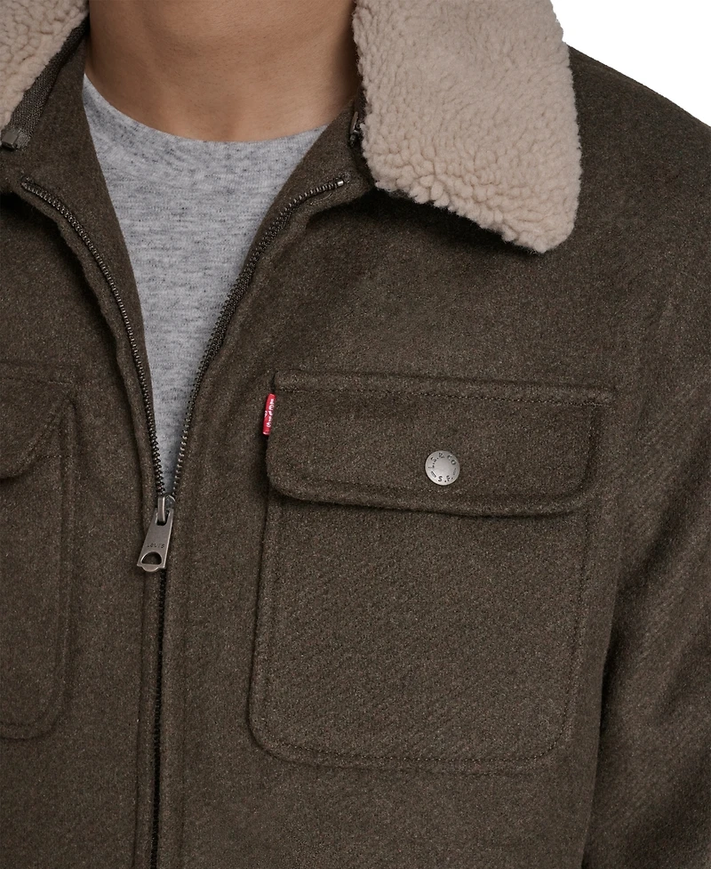Levi's Men's Wool Blend Depot Sherpa Collar Jacket