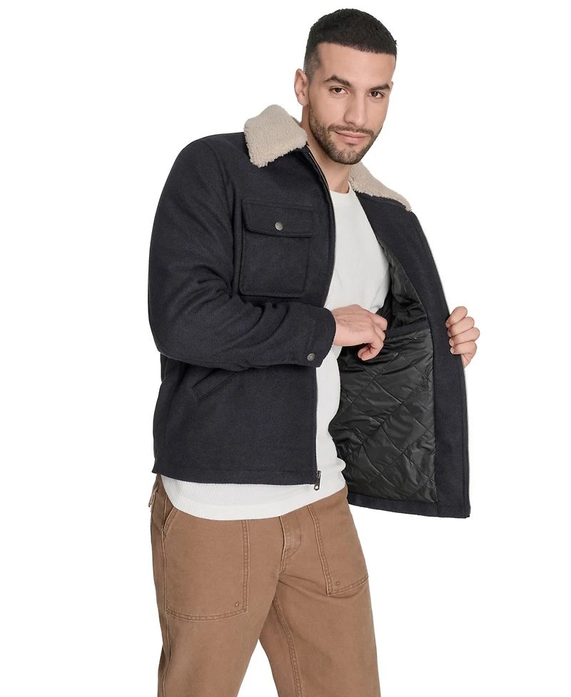 Levi's Men's Wool Blend Depot Sherpa Collar Jacket