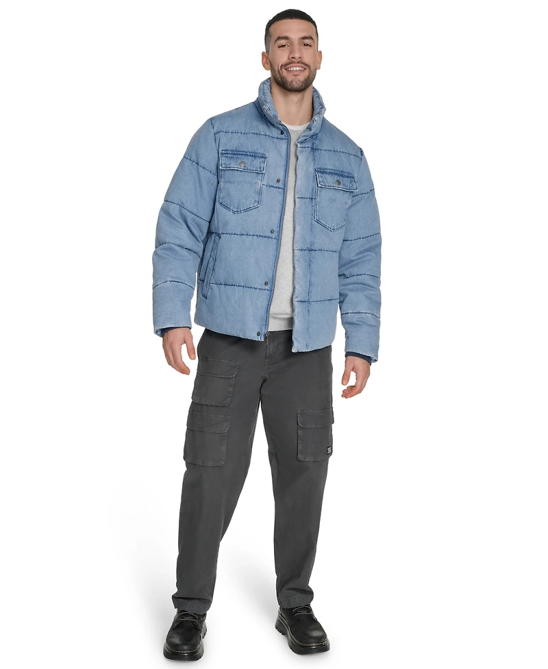 Levi's Men's Denim Quilted Puffer Jacket