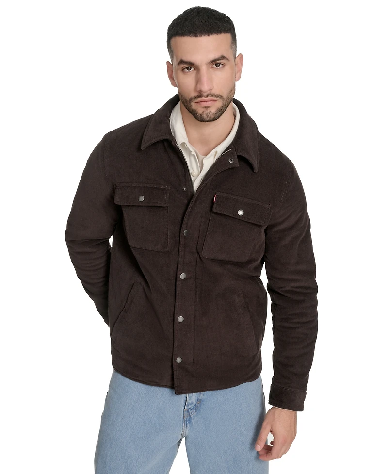 Levi's Men's Corduroy Plaid Lining Shirt Jacket