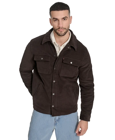 Levi's Men's Corduroy Plaid Lining Shirt Jacket