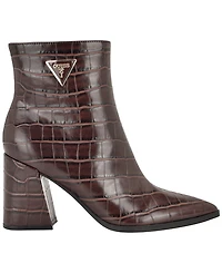 Guess Womens Lusera Flared Block Heel Dress Booties