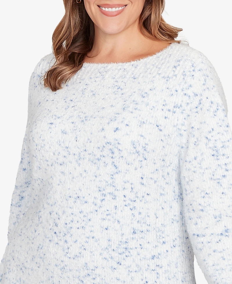 Ruby Rd. Plus Speckled Chenille Eyelash Sweater
