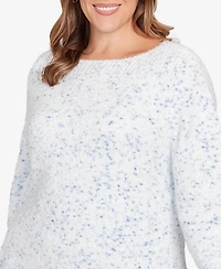 Ruby Rd. Plus Speckled Chenille Eyelash Sweater