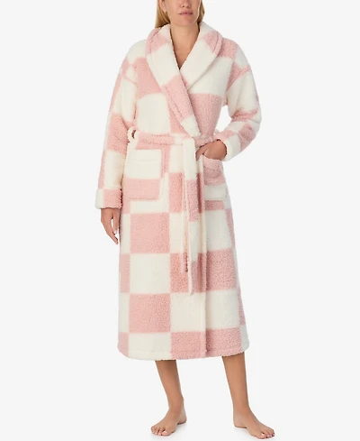Sanctuary Women's Ultra-Cozy Belted Check Wrap Short Robe