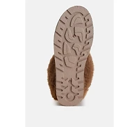 London Rag Aniso Faux Fur Slip On Snow Boots Women