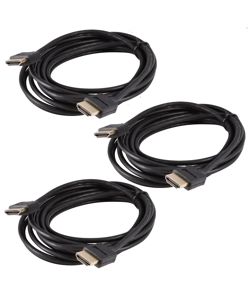 PowerItUp 3 ft. Hdmi v2.0 Cable with Ethernet (3 Pack)