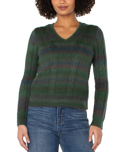 Liverpool Los Angeles Women's Dropped Shoulder V-Neck Sweater