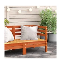 Garden Sofa Wax Brown Solid pine wood Medium Modular