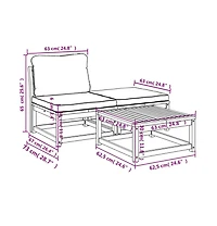 Garden Lounge Set Cream white