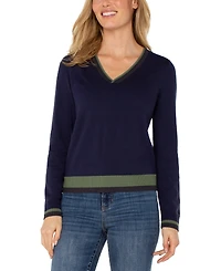 Liverpool Los Angeles Women's Long Sleeves Colorblock Sweater