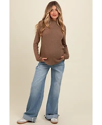 Pinkblush Maternity Light Blue Cuffed Baggy Wide Leg Jeans