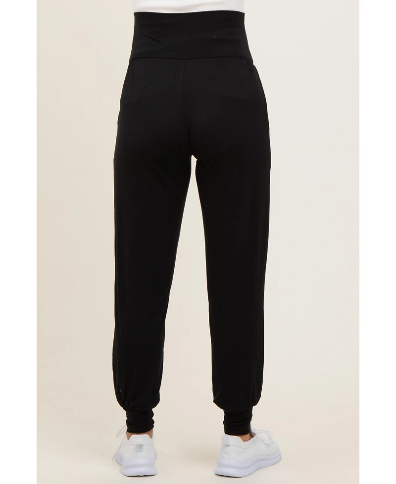 Pinkblush Maternity Black Soft Knit Joggers