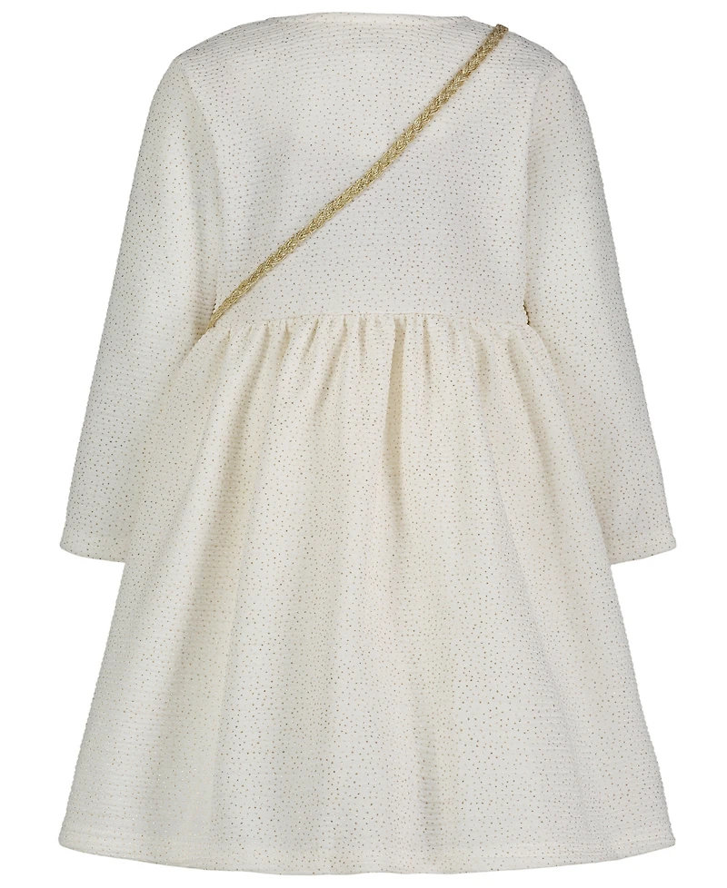 Blueberi Boulevard Girls 2T-6X 3-Piece Swing Coat, Dress and Crossbody Purse Set