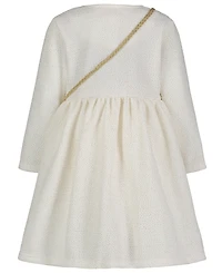 Blueberi Boulevard Girls 2T-6X 3-Piece Swing Coat, Dress and Crossbody Purse Set