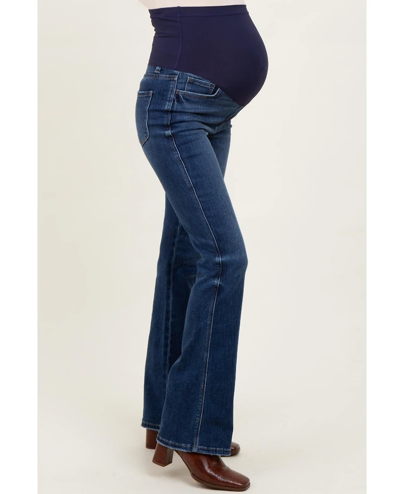 Pinkblush Maternity Dark Wash Super High Rise Bootcut Jeans
