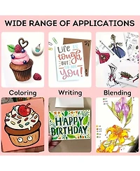 Htutwoo Back To School Season Alcohol Marker Set, Double Tip Stirrer Art Markers, Permanent Sketch Markers For Drawing Adult Coloring (120Colors)