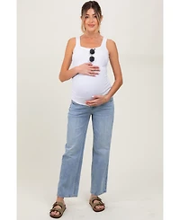 Pinkblush Maternity Blue Straight Leg Ankle Jeans