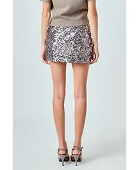 endless rose Women's Multi Sequin Mini Skirt