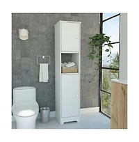 Tuhome Ibis Linen Cabinet White Mdf
