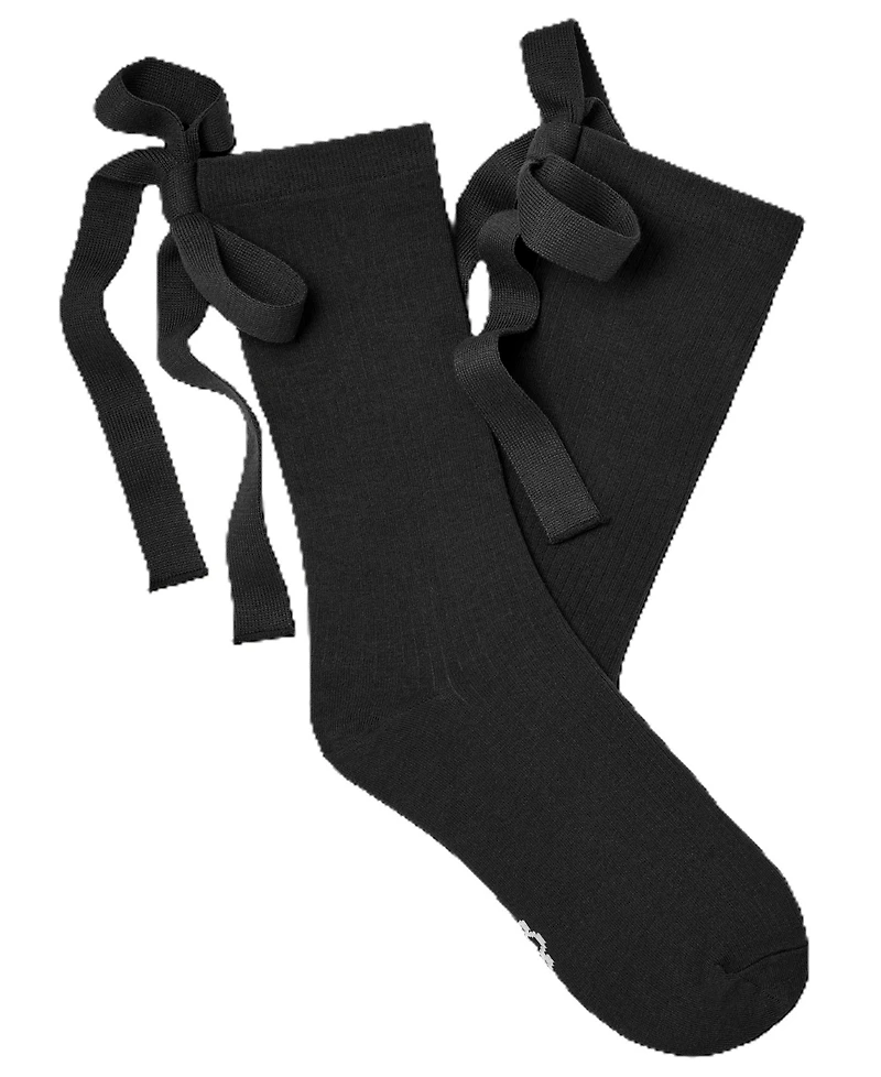 Ugg Women's Serenella Novelty Bow Ribbed Crew Socks