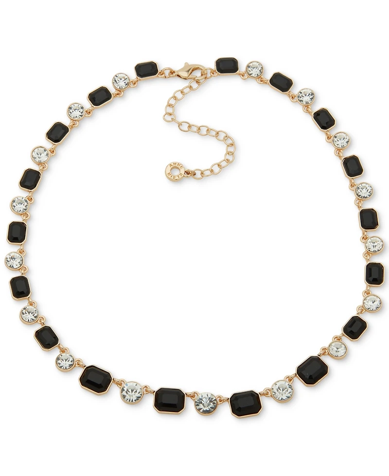 Anne Klein Glass Stones Gold-Tone Single Strand Necklace