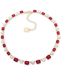 Anne Klein Glass Stones Gold-Tone Single Strand Necklace