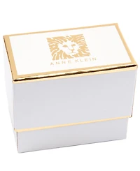 Anne Klein Imitation Pearl Gold-Tone Swirl Hinge Bracelet